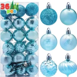 36pcs Baby Blue Christmas Ornaments 1.57in -Christmas Decorations Store 1.57 Baby Blue Christmas Ball Ornaments 36Pcs 4 600x596 1
