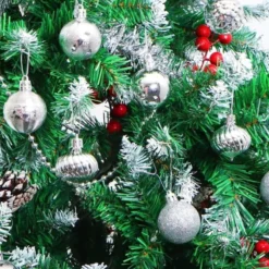 36pcs Silver Christmas Balls Shatterproof 1.57in -Christmas Decorations Store 1.57 Silver Christmas Ball Ornaments 36Pcs 2 600x536 1