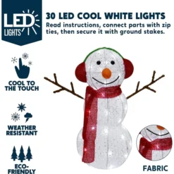 LED Light Up Yard Snowman With Earmuff Yard Light 1.7ft -Christmas Decorations Store 1.7ft Fabric Snowman Christmas Yard Lights 4 结果 600x600 1