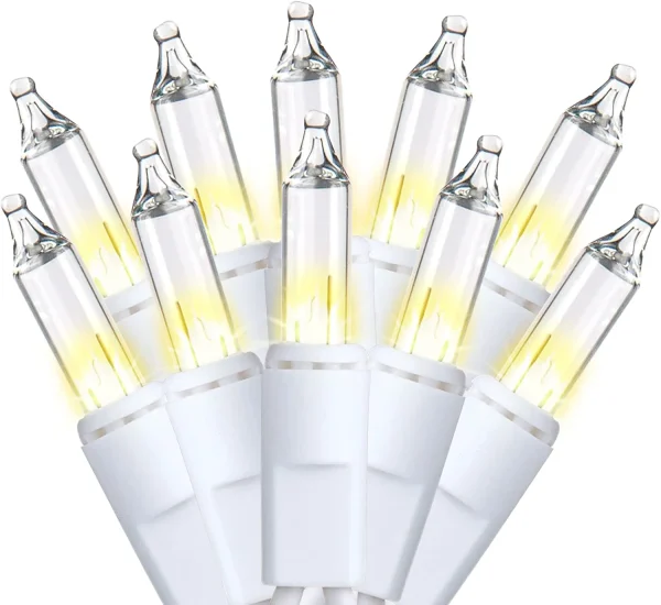 100 White Wire Christmas Lights Set 4 100 White Wire Christmas Lights Set - Image 2