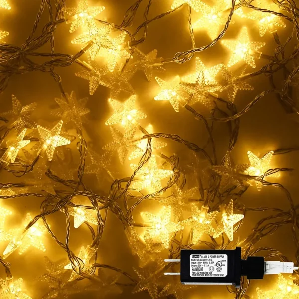 100 LED Christmas Star String Lights 4 100 LED Christmas Star String Lights - Image 2
