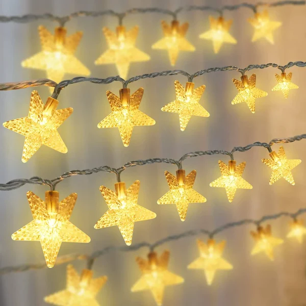 100 LED Christmas Star String Lights 5 100 LED Christmas Star String Lights - Image 3