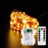 100 LED Warm White Led Copper Wire String Lights 33ft