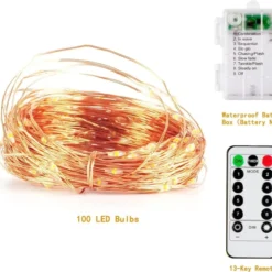 100 LED Warm White Led Copper Wire String Lights 33ft -Christmas Decorations Store 100 Warm White LED Copper Wire String Lights 33ft 7 600x527 1