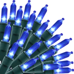 100 LED Blue Led Christmas Lights Decoration -Christmas Decorations Store 100 count LED Christmas Lights Blue 5 result 600x598 1