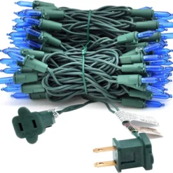 100 LED Blue Led Christmas Lights Decoration -Christmas Decorations Store 100 count LED Christmas Lights Blue 6 result 600x549 1