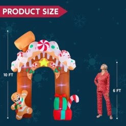 10ft Christmas Inflatable Gingerbread House 12 10ft Christmas Inflatable Gingerbread House -Christmas Decorations Store 10ft Christmas Inflatable Gingerbread House 8 600x600 1