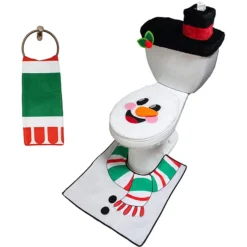 Christmas Decorations Store -Christmas Decorations Store 10pcs Santa and Snowman Themes Bathroom Decoration 1