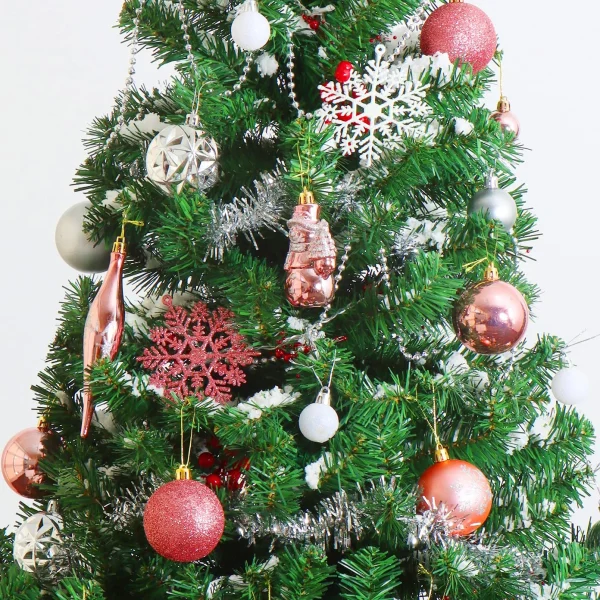 110pcs Rose Gold And White Christmas Ornament Balls 8 110pcs Rose Gold And White Christmas Ornament Balls - Image 6