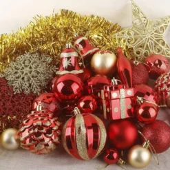 110pcs Red And Gold Christmas Ornament Balls -Christmas Decorations Store 110pcs Red and Gold Christmas Ornament Balls 3 600x600 1