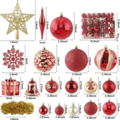 110pcs Red And Gold Christmas Ornament Balls -Christmas Decorations Store 110pcs Red and Gold Christmas Ornament Balls 5 600x594 1