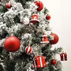 112pcs Red And White Christmas Ball Ornaments -Christmas Decorations Store 112 Pcs Red and White Christmas Ornaments 5