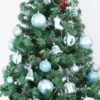 112pcs Baby Blue And White Christmas Ornaments