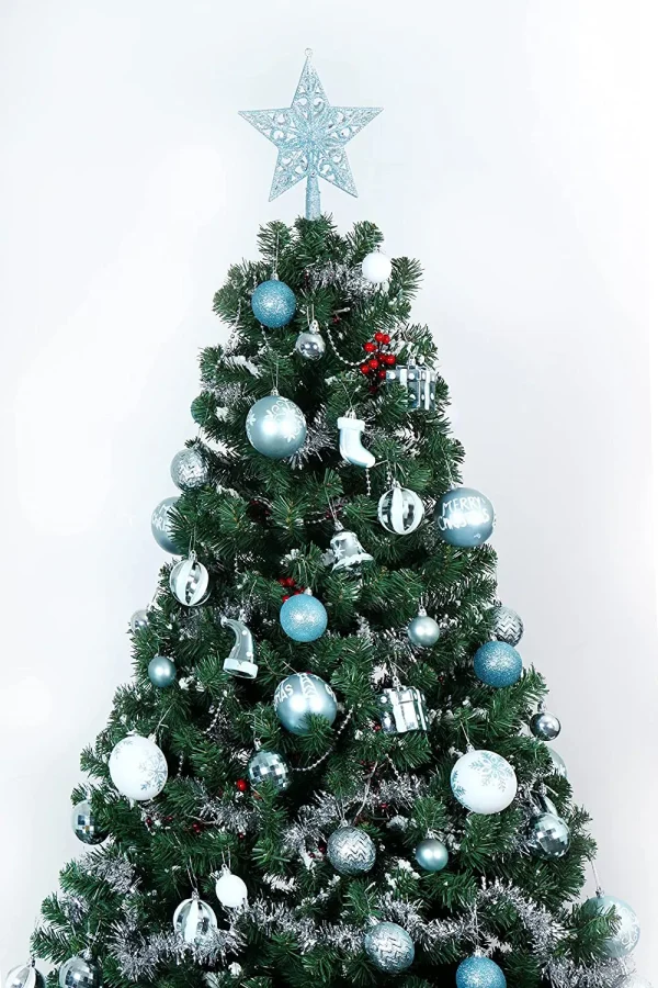 112pcs Baby Blue And White Christmas Ornaments 8 112pcs Baby Blue And White Christmas Ornaments - Image 6