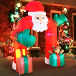 11ft LED Inflatable Santa Claus With Gift Boxes Archway -Christmas Decorations Store 11ft Giant Santa Claus with Gift Boxes Archway Inflatable 6 result scaled 600x600 1