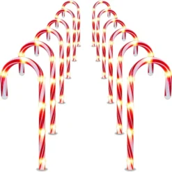12pcs Christmas Candy Cane Pathway Lights Markers 12in 13 12pcs Christmas Candy Cane Pathway Lights Markers 12in -Christmas Decorations Store 12 Christmas Candy Cane Pathway Markers Lights with Stake12 Pack 2 result 600x597 1