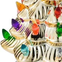 12in Prelit Tabletop Gold Ceramic Christmas Tree -Christmas Decorations Store 12 Gold Ceramic Christmas Tree 5 result