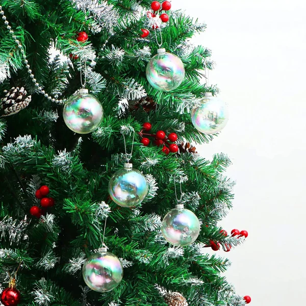 12pcs Clear Plastic Christmas Ball Ornaments 6 12pcs Clear Plastic Christmas Ball Ornaments - Image 4