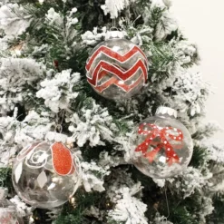 12pcs Red & White Christmas Ball Ornaments 3.15in -Christmas Decorations Store 12 Pcs Christmas Ball Ornaments Red and Clear 3 result 600x600 1