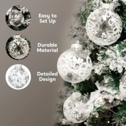 12pcs Clear Christmas Balls 3.15in 11 12pcs Clear Christmas Balls 3.15in -Christmas Decorations Store 12 Pcs White Clear Christmas Ball Ornaments 5 result 600x600 1