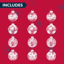 12pcs Clear Christmas Balls 3.15in 13 12pcs Clear Christmas Balls 3.15in -Christmas Decorations Store 12 Pcs White Clear Christmas Ball Ornaments 7 result 1 600x600 1