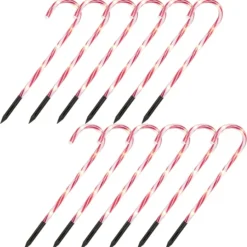12pcs Christmas Candy Cane Pathway 17in -Christmas Decorations Store 12Pcs Christmas Candy Cane Pathway 17in 4 result 600x611 1