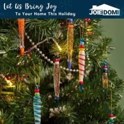 12pcs Glass Icicle Ornaments Christmas Tree Decor 12 12pcs Glass Icicle Ornaments Christmas Tree Decor -Christmas Decorations Store 12Pcs Foil Golden Boxes 7 600x600 1