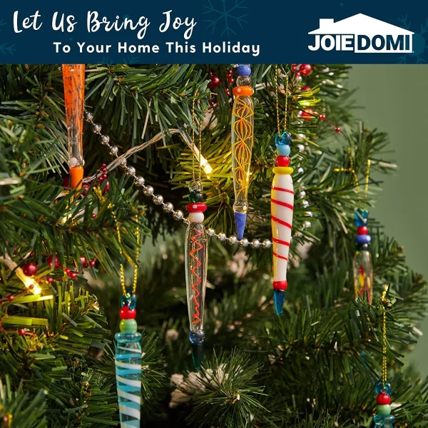 12pcs Glass Icicle Ornaments Christmas Tree Decor 7 12pcs Glass Icicle Ornaments Christmas Tree Decor - Image 5