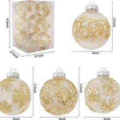 12pcs Gold Print Transparent Christmas Ball Ornaments 3.15in 11 12pcs Gold Print Transparent Christmas Ball Ornaments 3.15in -Christmas Decorations Store 12Pcs Gold Print Transparent Ball Ornaments 3.15in 4 result 600x538 1