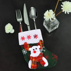 12pcs 3D Mini Christmas Stockings W/ Snowflakes 6in -Christmas Decorations Store 12Pcs Mini Christmas Stockings Patches 6in 2 600x600 1