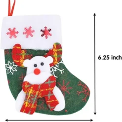 12pcs 3D Mini Christmas Stockings W/ Snowflakes 6in -Christmas Decorations Store 12Pcs Mini Christmas Stockings Patches 6in 4 600x684 1