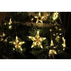 12pcs 138 LED Warm White Star String Lights -Christmas Decorations Store 12pcs 138 Count LED Warm White Star String Lights 4 结果 600x600 1