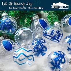 12pcs Blue And White Clear Christmas Ball Ornaments -Christmas Decorations Store 12pcs Blue and White Clear Christmas Ball Ornaments 6 结果 1