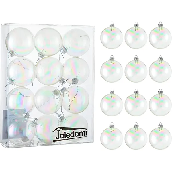 12pcs Clear Plastic Christmas Ball Ornaments 3 12pcs Clear Plastic Christmas Ball Ornaments