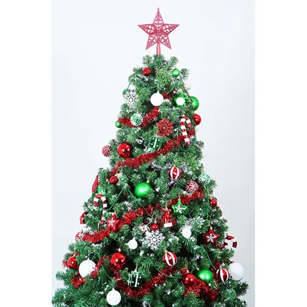 132pcs Red Green White Shatterproof Christmas Ornaments 7 132pcs Red Green White Shatterproof Christmas Ornaments - Image 5