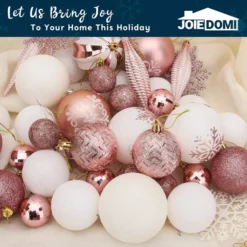 133pcs Rose Gold And White Christmas Ball Ornaments -Christmas Decorations Store 133pcs Rose Gold and White Christmas Ball Ornaments 3 600x600 1