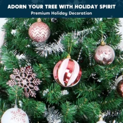 133pcs Rose Gold And White Christmas Ball Ornaments -Christmas Decorations Store 133pcs Rose Gold and White Christmas Ball Ornaments 7 600x600 1