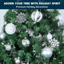 133pcs White And Silver Christmas Tree Ornaments -Christmas Decorations Store 133pcs White and Silver Christmas Tree Ornaments 6 600x600 1