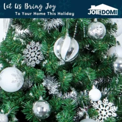 133pcs White And Silver Christmas Tree Ornaments -Christmas Decorations Store 133pcs White and Silver Christmas Tree Ornaments 7 600x600 1