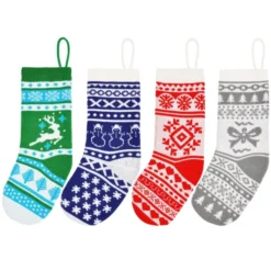4pcs Multicolor Knit Christmas Stockings 18in -Christmas Decorations Store 14 Pcs 18 Knit Christmas Stockings Multicolor 3 result 600x600 1
