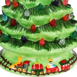 Ceramic Christmas Tree With Train 15in -Christmas Decorations Store 15 Ceramic Christmas Tree with Train 5 result 600x544 1