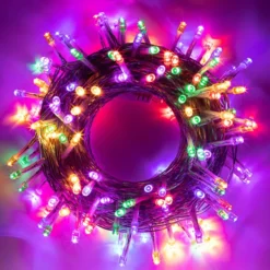 150 LED Clear Wire String Lights 53.98ft -Christmas Decorations Store 150 Multicolor LED Clear Wire String Lights 4 result 600x600 1