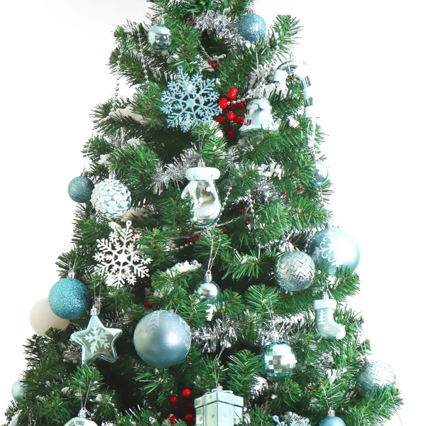 157pcs Blue And White Christmas Tree Ornaments 3 157pcs Blue And White Christmas Tree Ornaments
