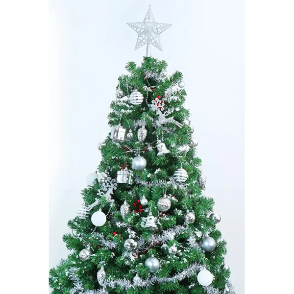 157pcs White And Silver Christmas Tree Ornaments 3 157pcs White And Silver Christmas Tree Ornaments