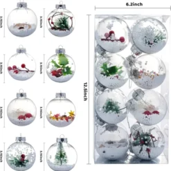 16pcs Chrismas Ball Snow Filled Christmas Ornaments -Christmas Decorations Store 16 Pcs Christmas Snow Filling Ornaments Ball Ornaments 3 result 1 600x611 1