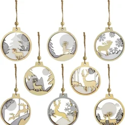 16pcs Wooden Reindeer Christmas Ornaments -Christmas Decorations Store 16pcs Wooden Reindeer Christmas Ornaments 6 结果