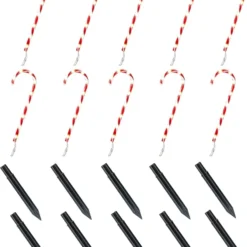 12pcs Christmas Candy Cane Pathway Markers 17in -Christmas Decorations Store 17 Christmas Candy Cane Pathway Markers 3 result 600x705 1