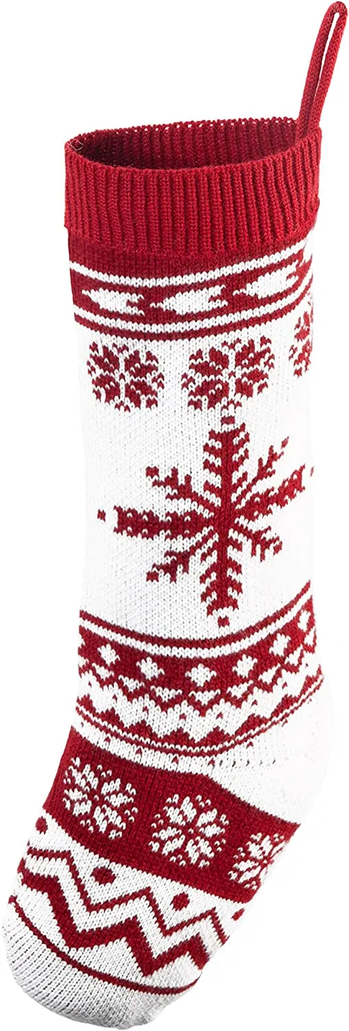 6pcs Christmas Stocking Knitting Patterns Décor 18in 6 6pcs Christmas Stocking Knitting Patterns Décor 18in - Image 4