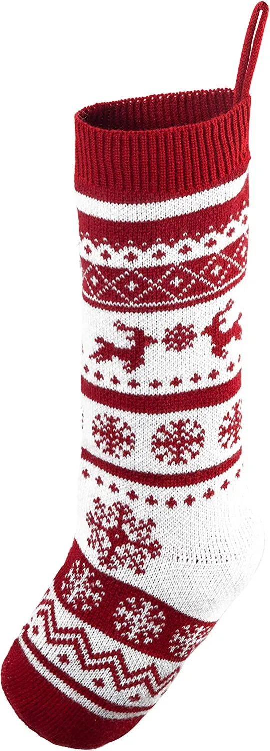 6pcs Christmas Stocking Knitting Patterns Décor 18in 8 6pcs Christmas Stocking Knitting Patterns Décor 18in - Image 6