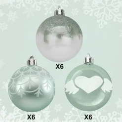 18pcs Shatterproof Teal Christmas Ornaments 2.36in -Christmas Decorations Store 18 Pcs 6CM Christmas Ornaments with Gradient Teal result 600x600 1